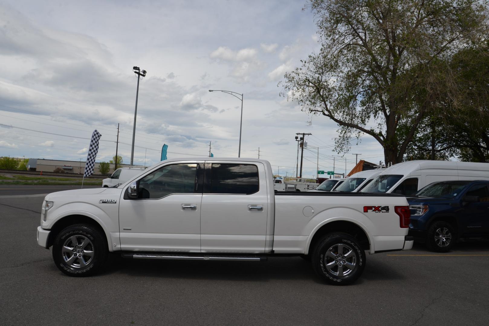 2015 White Platinum Metallic /Black Leather Ford F-150 Platinum FX4 (1FTFW1EG5FF) with an 3.5 Ecocoost Twin Turbo V6 engine, 6-Speed Automatic transmission, located at 4562 State Avenue, Billings, MT, 59101, (406) 896-9833, 45.769516, -108.526772 - 2015 Ford F-150 Platinum SuperCrew 6.5-ft. Bed 4WD - Extra clean! 3.5L V6 Ecoboost Twin Turbo Engine - 6 speed automatic transmission - 4WD - 135,146 miles - Inspected and serviced - copy of inspection and work performed as well as a full vehicle history report provided Platinum Series - cli - Photo#2